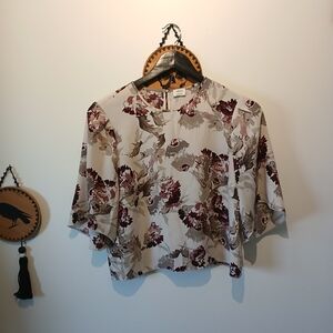 Wilfred Silk Trim Floral Top